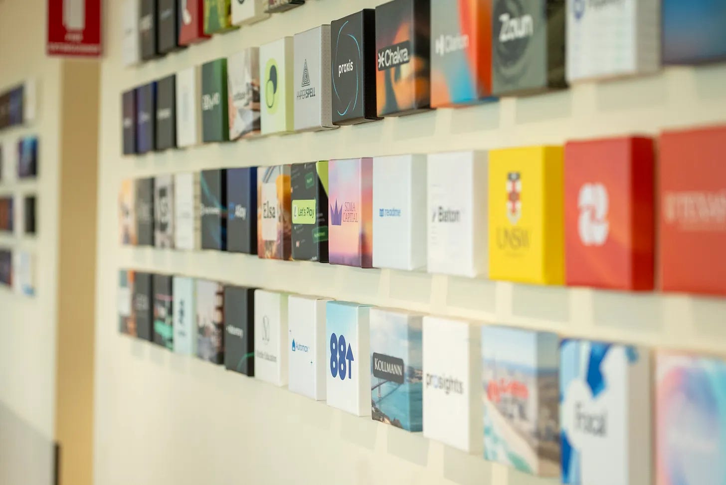 Part of Lyra's client wall